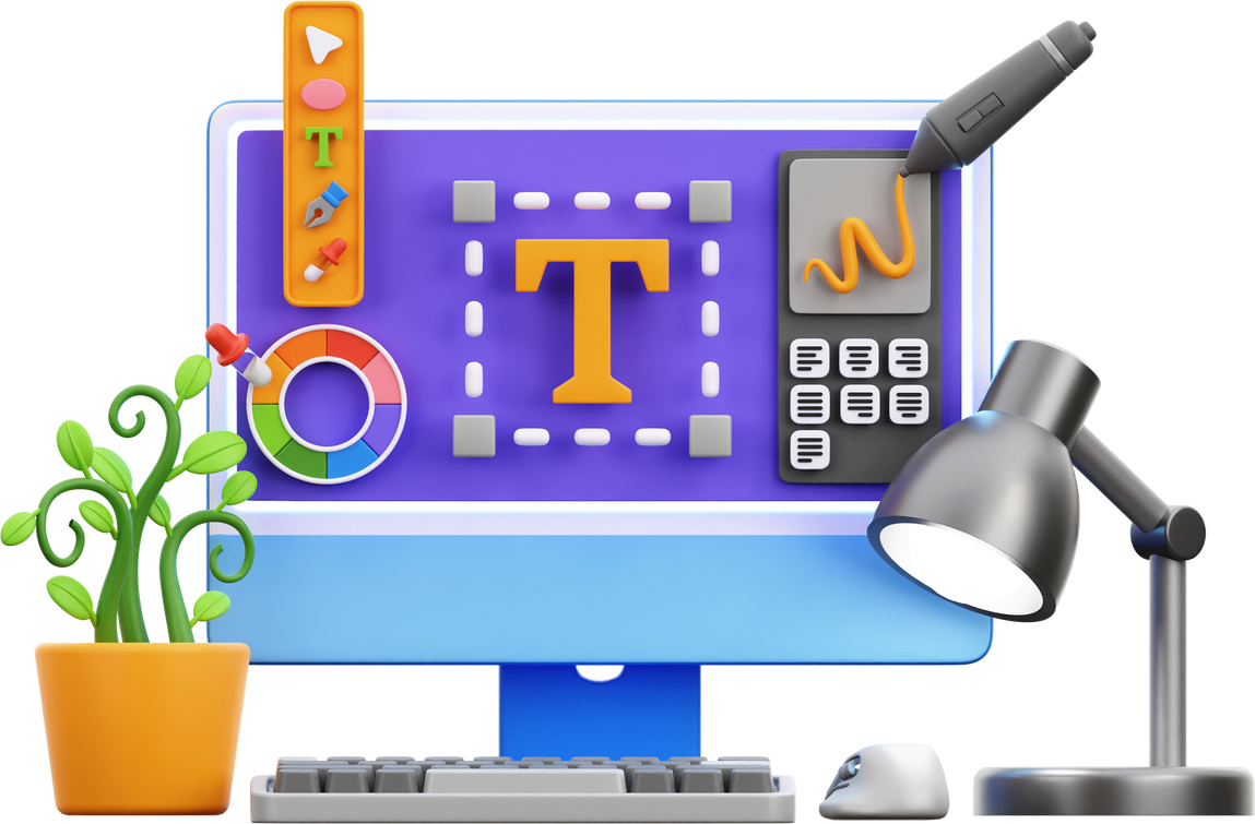 3D Graphic Design Interface
